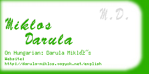 miklos darula business card